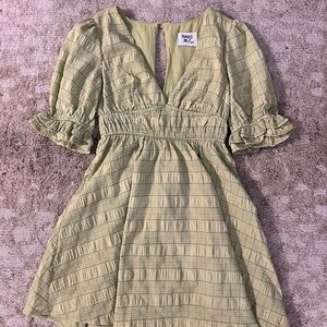 Green Patterned Mini Dress Princess Polly